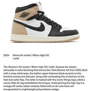 Nike Air Jordan 1 Retro High OG 'Latte' - Black, White, Tan